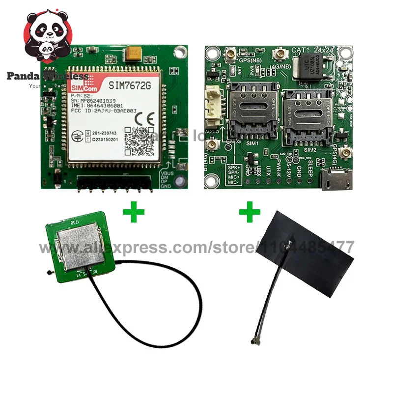 SIMcom Development Board SIM7672G Core Board Global version LTE CAT1+4G+Qualcomm chip TTL Serial Port