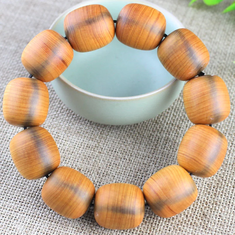 Natural Wood Aged Cliff Cypress Hand-string Personalized Jujube Beads High-oil First-line Astronomy Wooden Buddha Beads Amulet