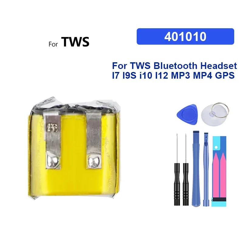 Battery 30mAh 401010 For TWS Bluetooth Headset I7 I9S i10 I12 MP3 MP4 GPS Toy Li-ion Batteria