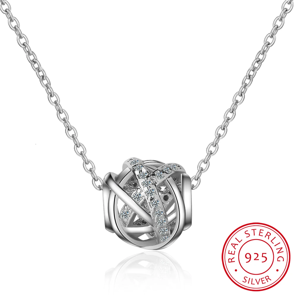 

Новый стерлингового серебра 925 пробы, переносные бусины, шар на удачу, ожерелья из бисера, кулон, Лидер продаж, ювелирные изделия из чистого серебра для женщин