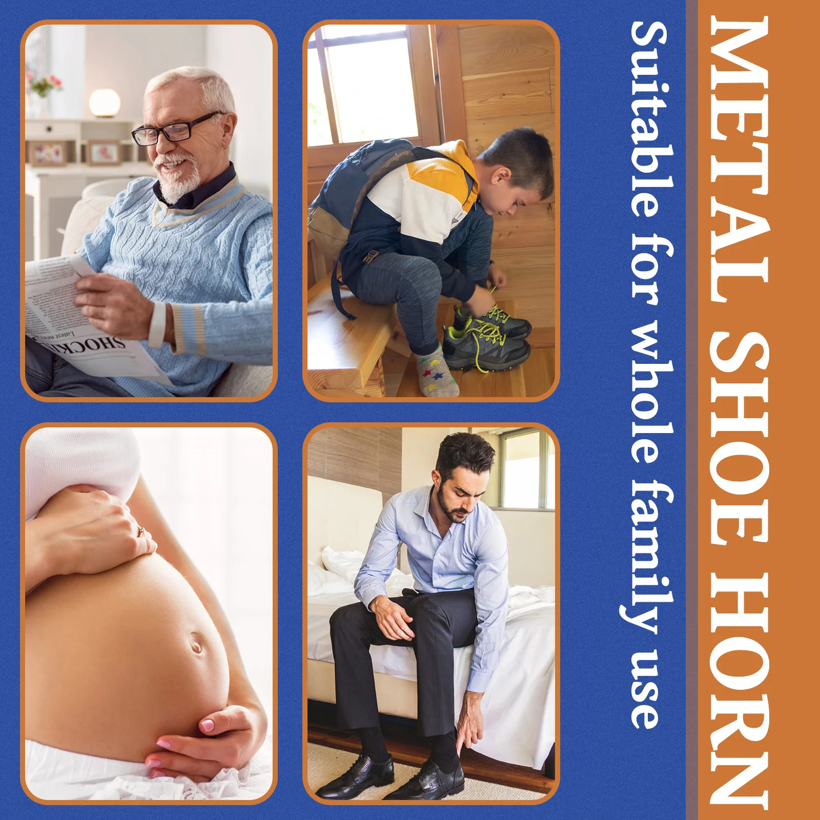 42 سنتيمتر الفولاذ المقاوم للصدأ لبيسة الحذاء المهنية أبواق الأحذية سهلة التعامل مع الأحذية المعدنية النازع كسول حذاء مساعد إكسسوارات الأحذية #5