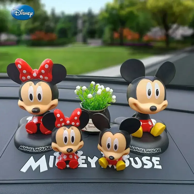 

Cute Mickey Car Decoration Car Interior Decoration Bobble Head Doll Dashboard Cartoon Car Interior Decoration Mickey Minnie