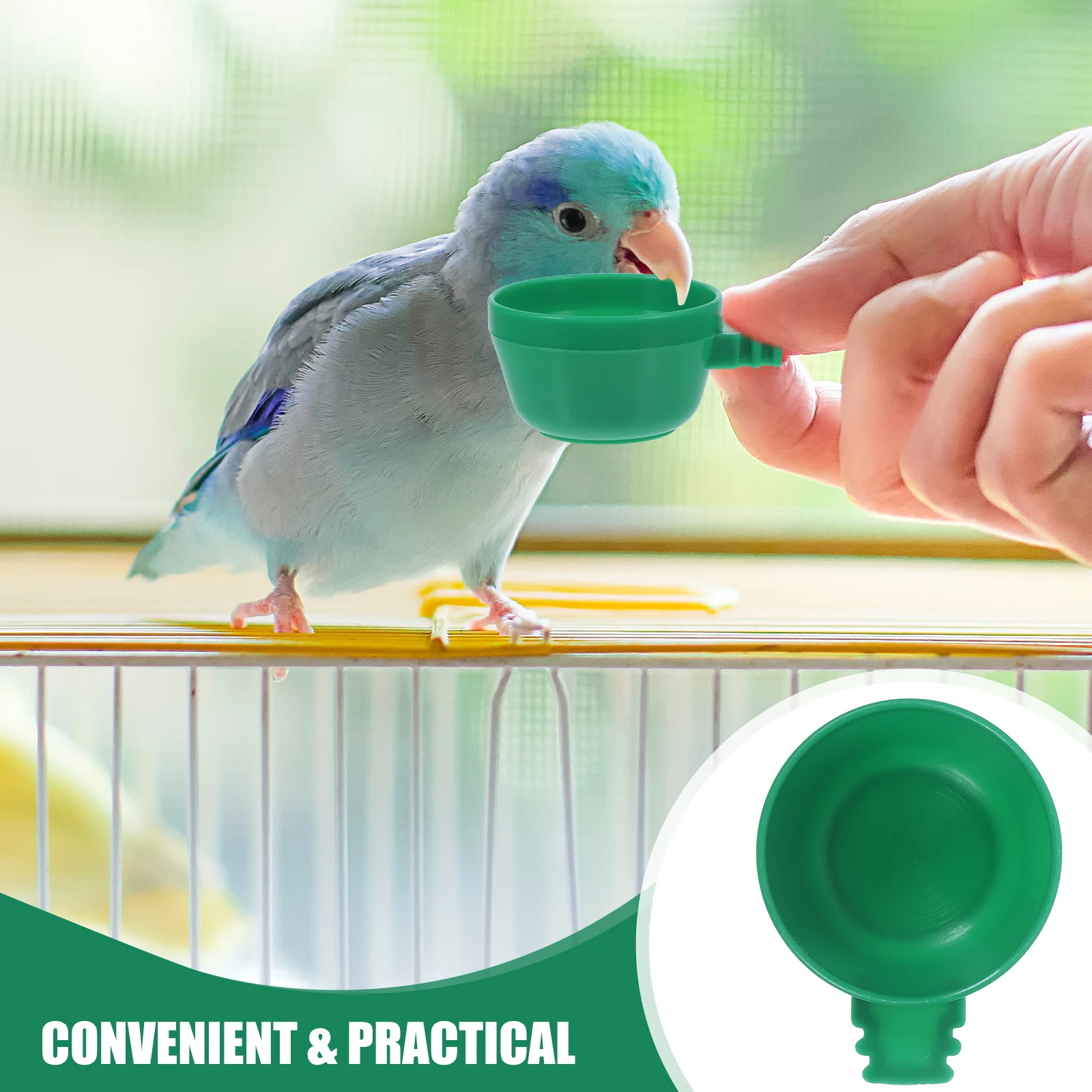 

25 Pcs Bird Food Box and Water Cup Parrot Feeding Device Cage Bowl Pigeon Dish Small Holder Feeder Plastic Dispenser