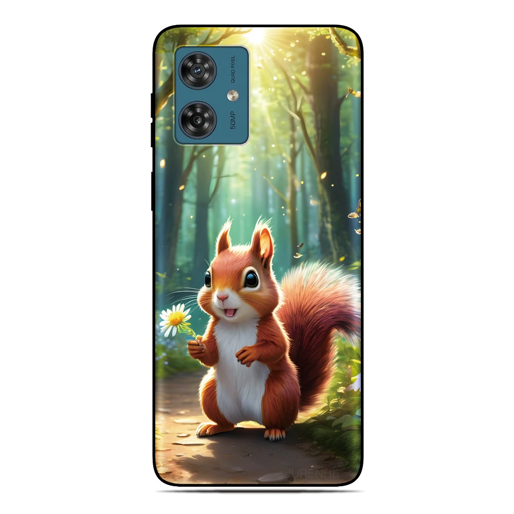 Leuke Eekhoorn Back Cover Voor Oukitel C68 C69 C1 C2 C3 C65 C62 C61 C58 P1 Pro C53 C51 C50 C36 Cubot X100 Note 60 Max 5 Telefoon Case