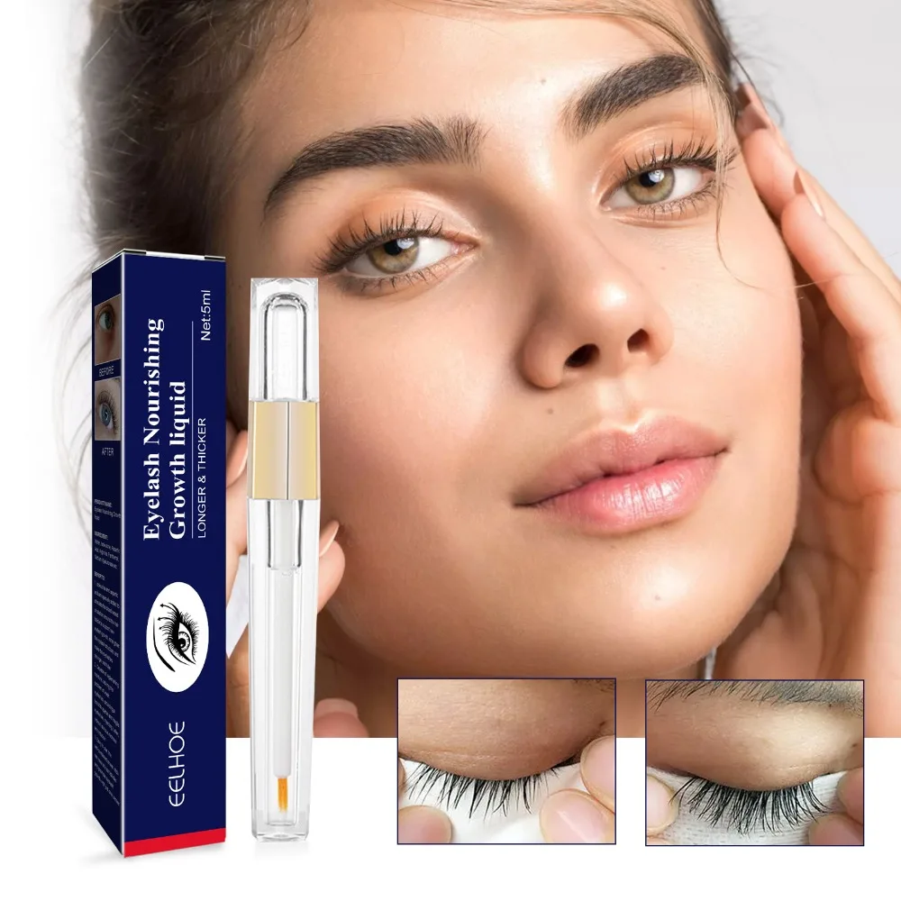 Eelhoe soro de crescimento rápido de cílios, suave e nutritivo, intensificador de cílios, mais cheio, mais grosso, curvador, tratamento de cílios, soro para os olhos