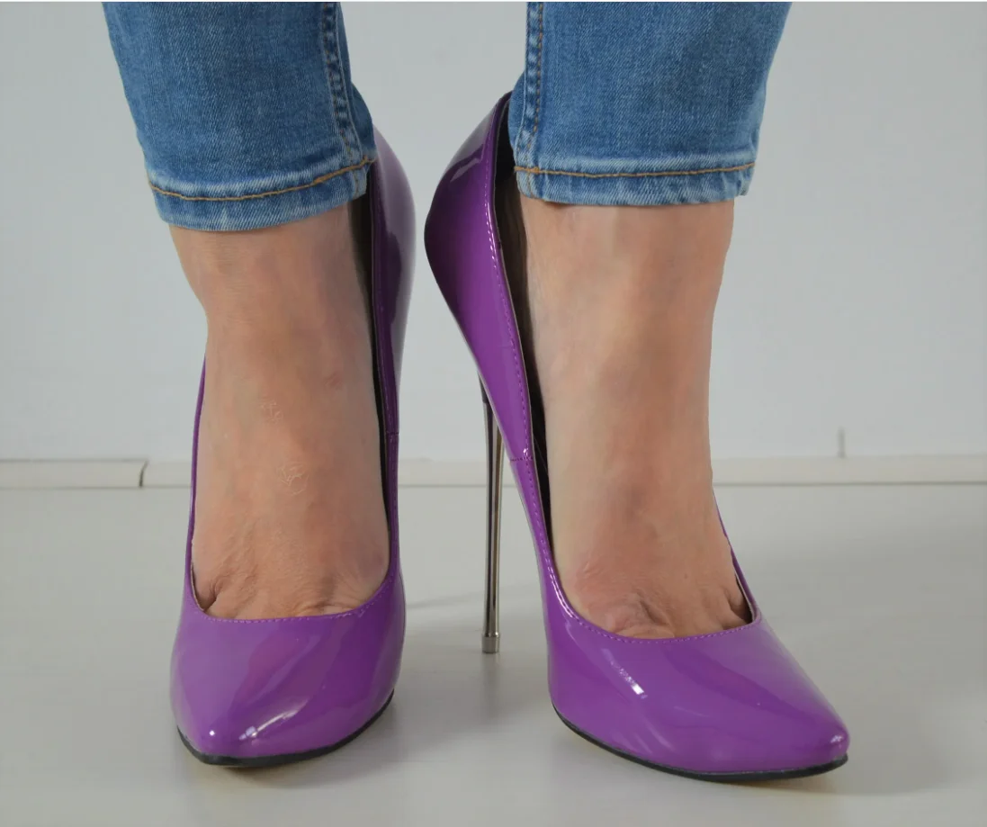 16cm ekstremalne metalowe szpilki seksowne damskie czรณลenka fetysz Model Party unisex dostosuj kolorowe buty Crossdresser rozmiar 46