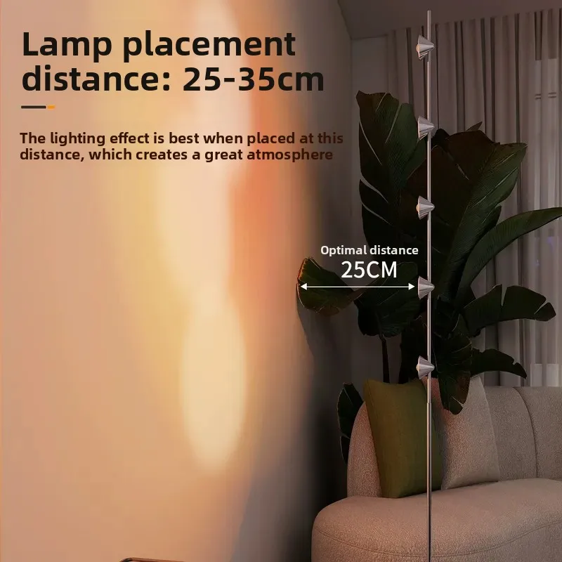 Modern Simple Light Luxury Vertical Floor Lamp Living Room Sofa Next To Bedroom Decoration Breathing Dream Sunset Color