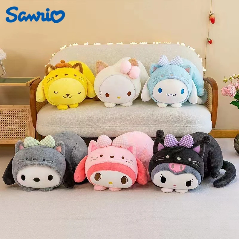 

35/55/75 см большой размер Sanrio Kawaii аниме плюшевая кукла Hello Kitty украшение комнаты плюшевые подушки украшения праздничные подарки