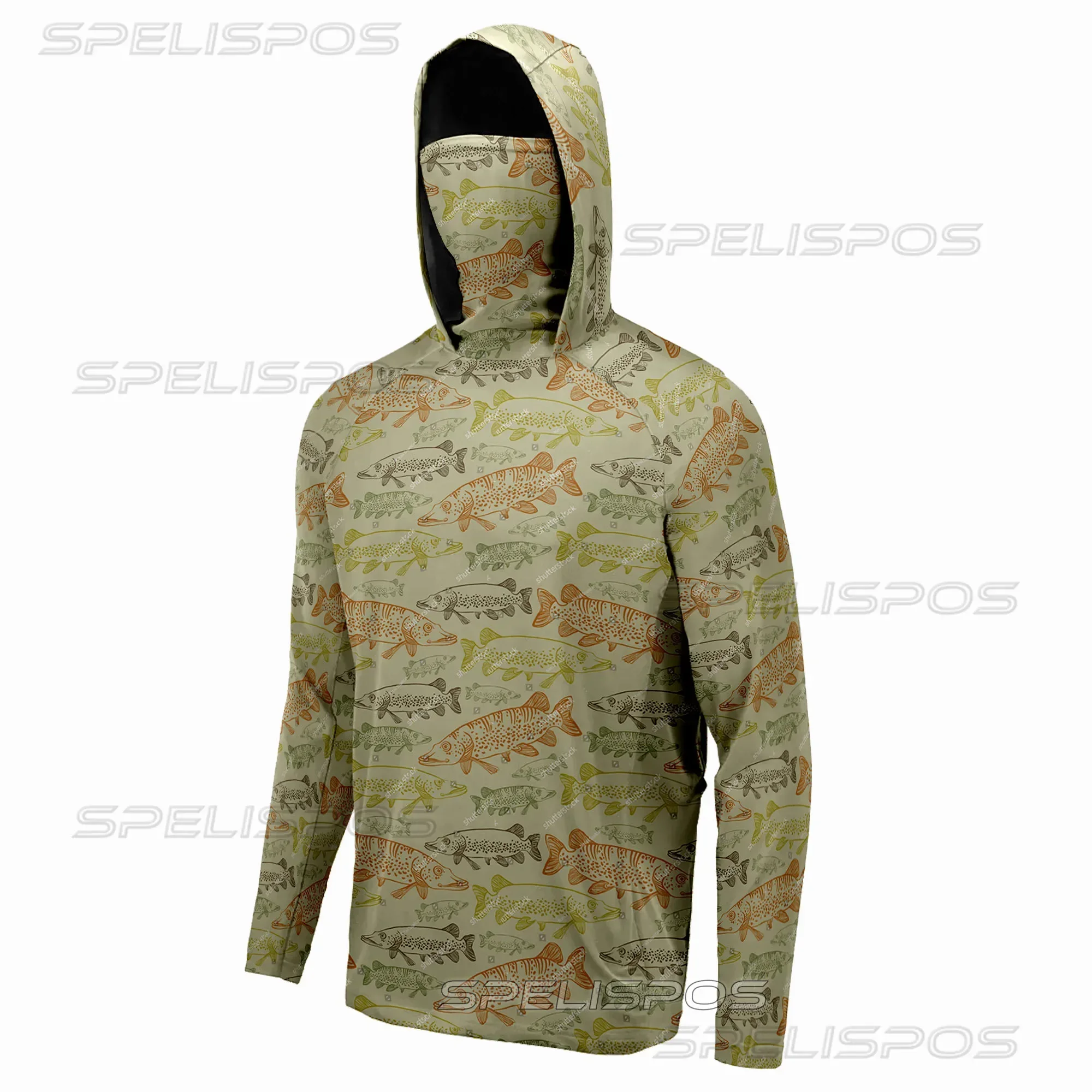 

New Fishing Clothes Anti-uv Sun Breathable Quick Dry Long-sleeve Fishing Clothes Mask Hooded Top Shirts