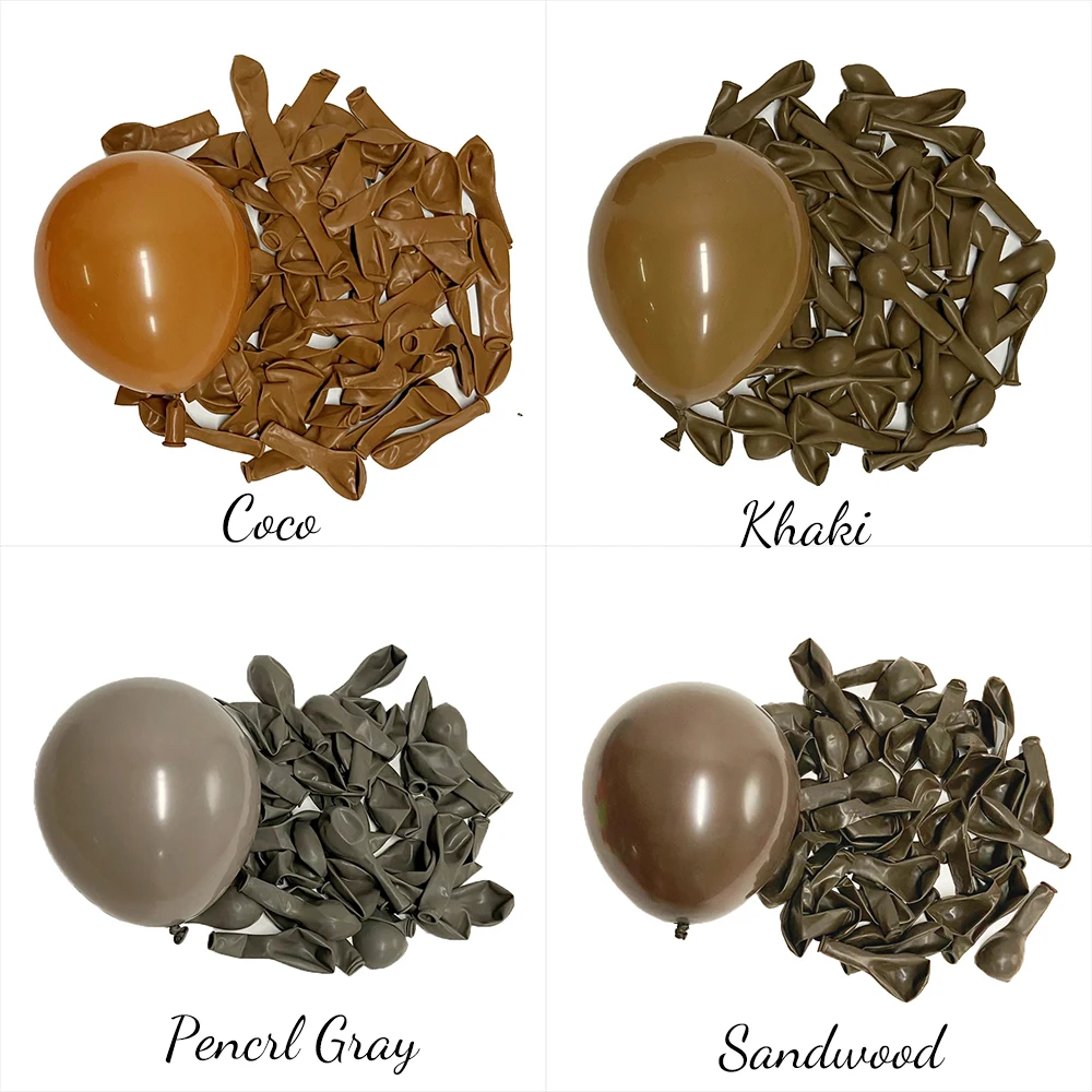 10/30/50Pcs Retro Green Balloons 10inch Boho Brown Sand Beige Dusty Blue Sage Green Retro Balloon for Birthday Wedding Decoratio