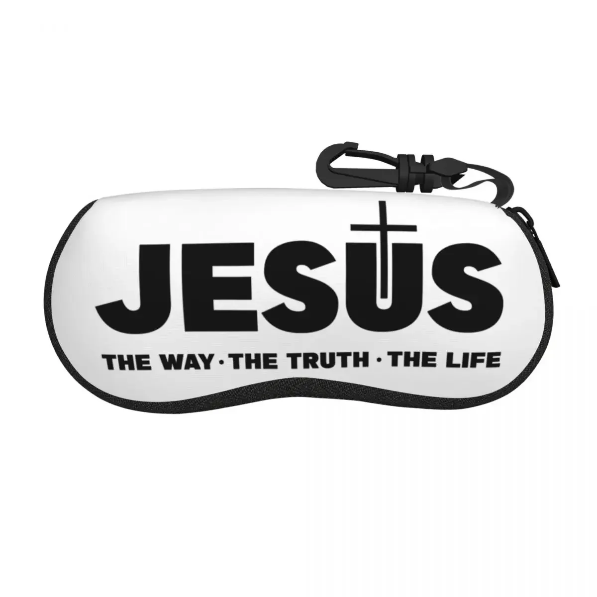 Custom Jesus Christ The Way The Truth The Life Eyeglass Glasses Case Religion Cross Christian Faith Sunglasses Protective Box