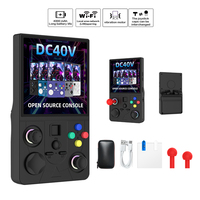 Retro Handheld Game Console DC40V 4.0-Inch HD IPS Screen Pocket Video Gaming Console Preloaded Games with 2*Detachable Joysticks