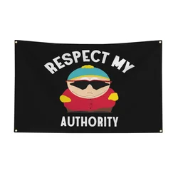 Respect My Authority Flag 3Γ5 Ft Polyester Banner Meme Funny Flags with Four Grommets for College Dorm Room Wall Decor Gift