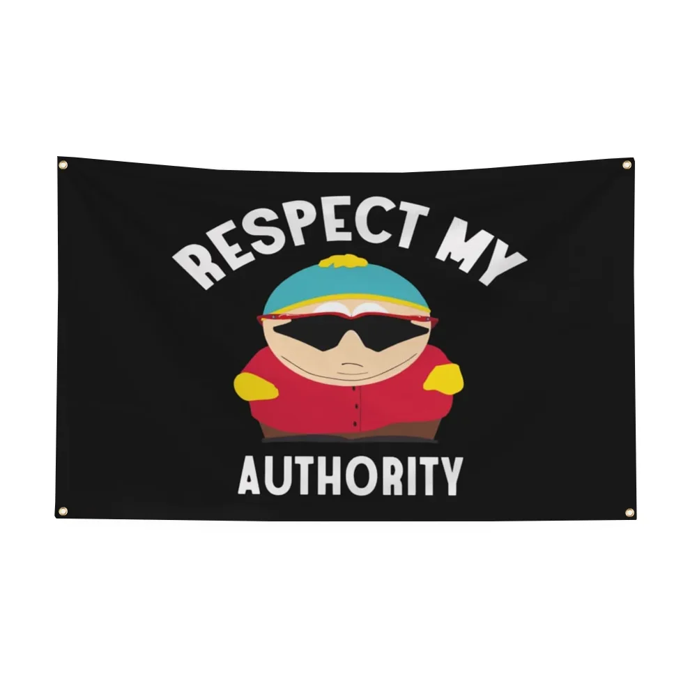 Respect My Authority Flag 3×5 Ft Polyester Banner Meme Funny Flags with Four Grommets for College Dorm Room Wall Decor Gift