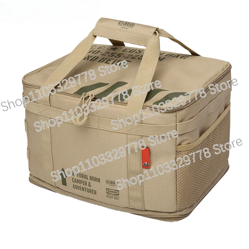 

Outdoor camping equipment storage bag, military tactical wind storage bag, thickened anti-collision tableware, gas tank