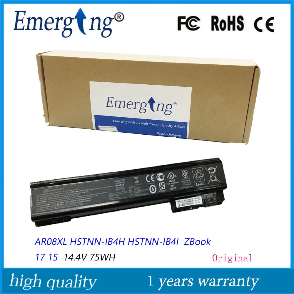 

14.4V 75WH Original New Laptop Battery AR08XL For HP ZBook 17 15 Workstation 707614-121 707614-141 707615-141 AR08 HSTNN-IB4H