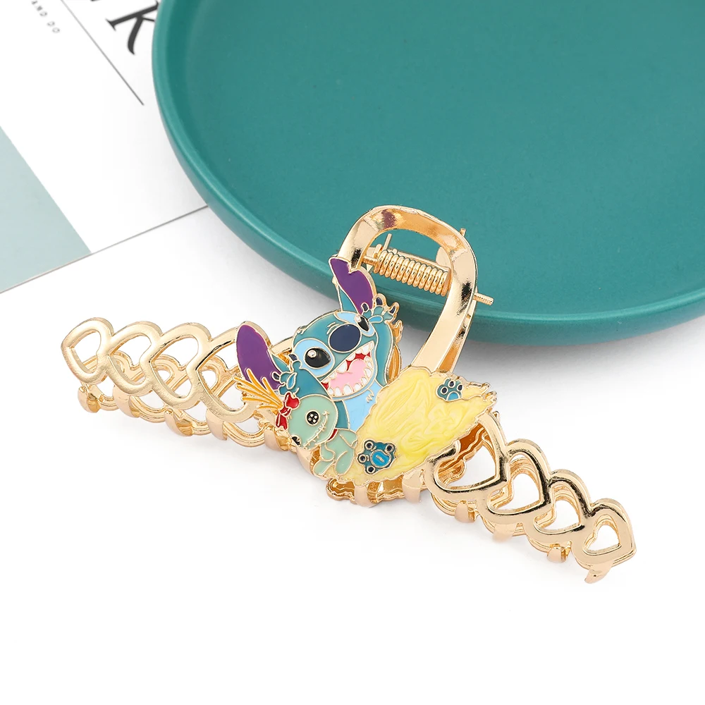 Disney stitch estrela do cabelo do bebê garras para mulheres hairpins meninas ponto cabelo caranguejo acessórios para o cabelo vintage headwear grampos de cabelo