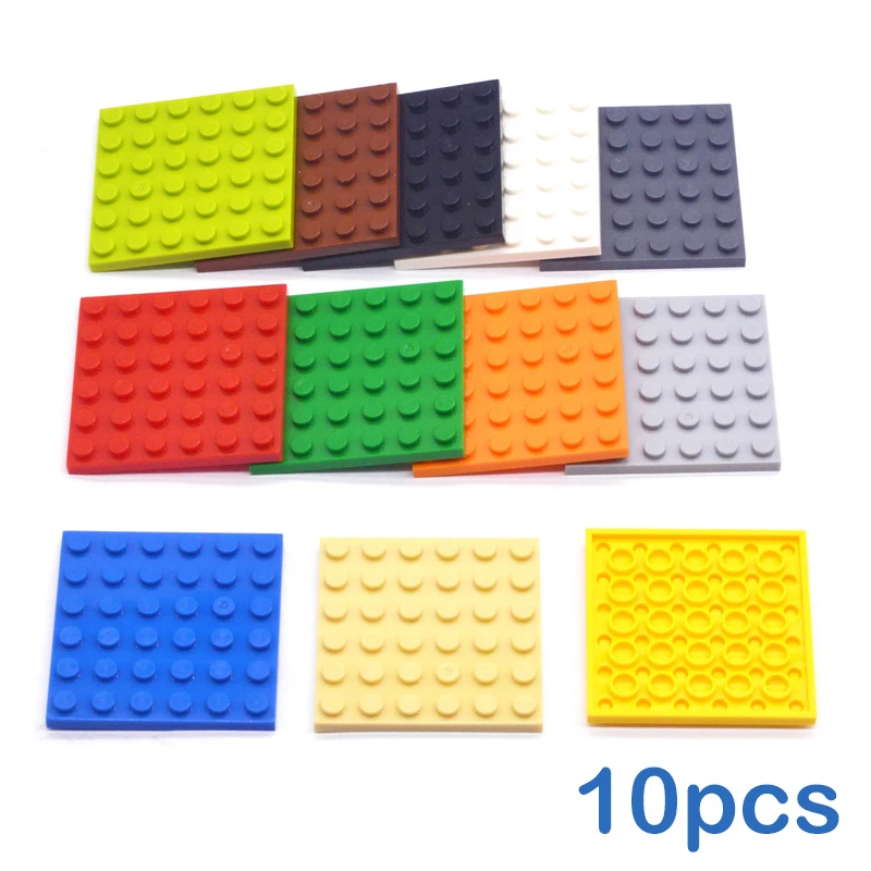 10pcs DIY Building Blocks Thin Figures Bricks 6x6 Dots 12Color Educational Creative Compatible With Brand Toys for Children 3958