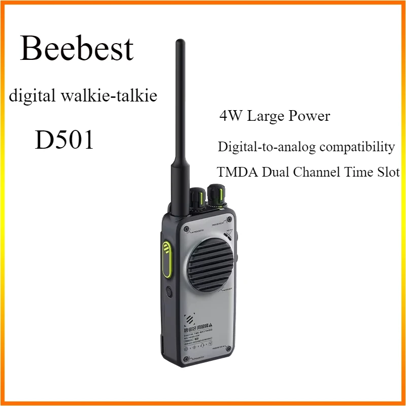 Beebest Digital Walkie-talkies D501 Analog TDMA Dual Time Slot  Long Distance Strong Penetration Two Way Radio 60 Hours Standby