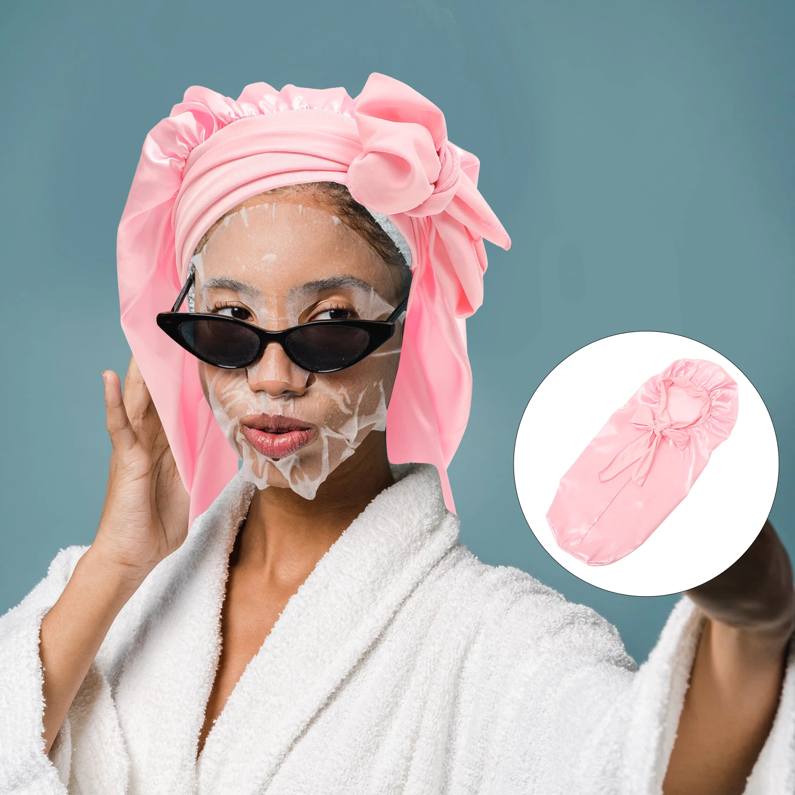 

Creative Cap For Women Delicate Wrap Convenient Home Sleep Hat Elastic Lightweight Decorative Sleep Hat For Girl