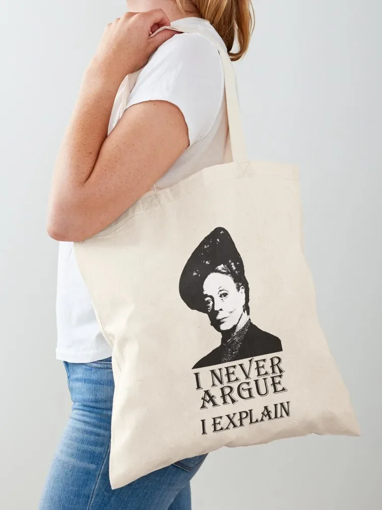 

I Never Argue - I Explain Tote Bag tote bag Shopper Shopper bag Canvas for women
