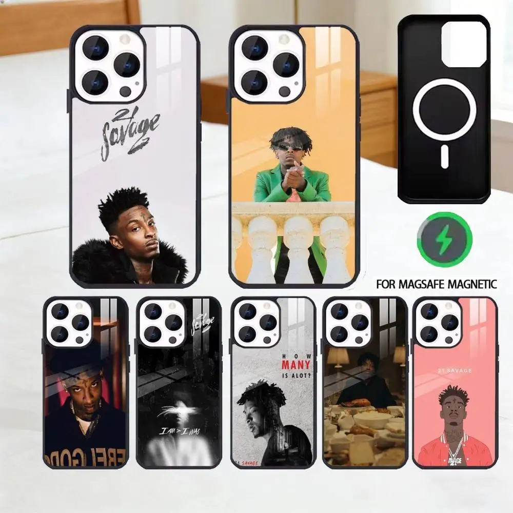 

21 S-Savage Poster Phone Case For iPhone 17,16,15,14,13,12,Plus,Pro,Max For Magsafe Magnetic Wireless Charge