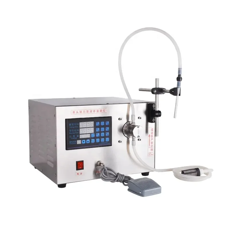 Small Size Digital Control Magnetic Pump Liquid Filling Machine for Essential Oil Alcohol Soda Water