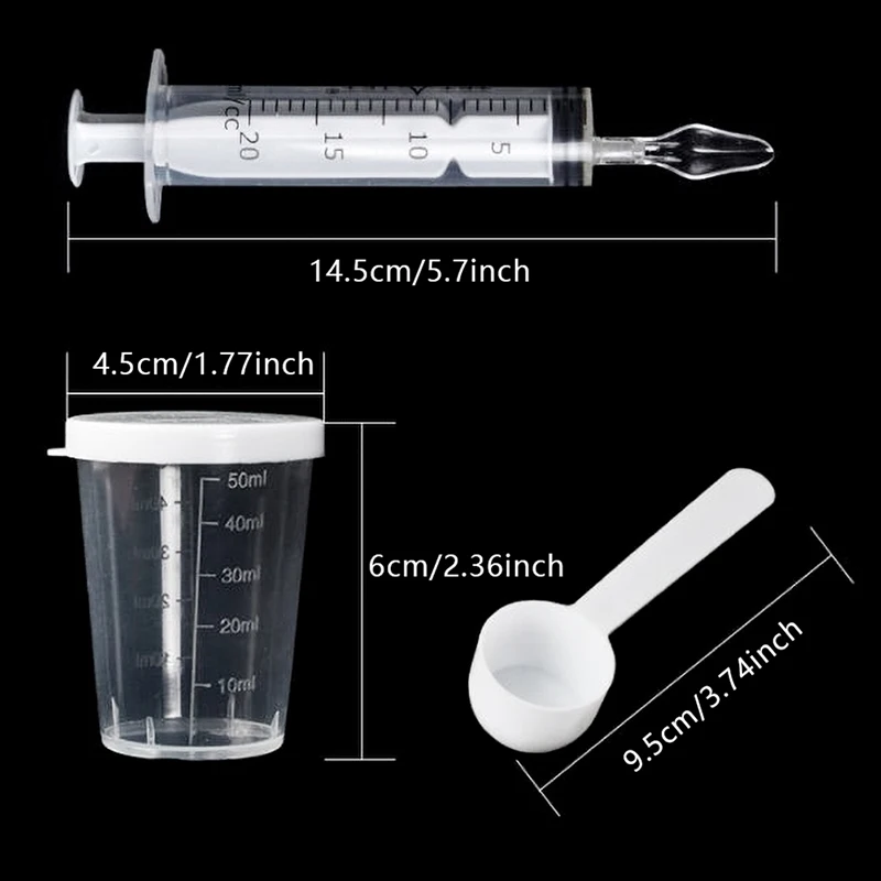 Bird Baby Feeder with Scale Removable Mini Spoon Plastic Gavage Tube Feeding Tool Food Grade Parrot Liquid Food Feeding