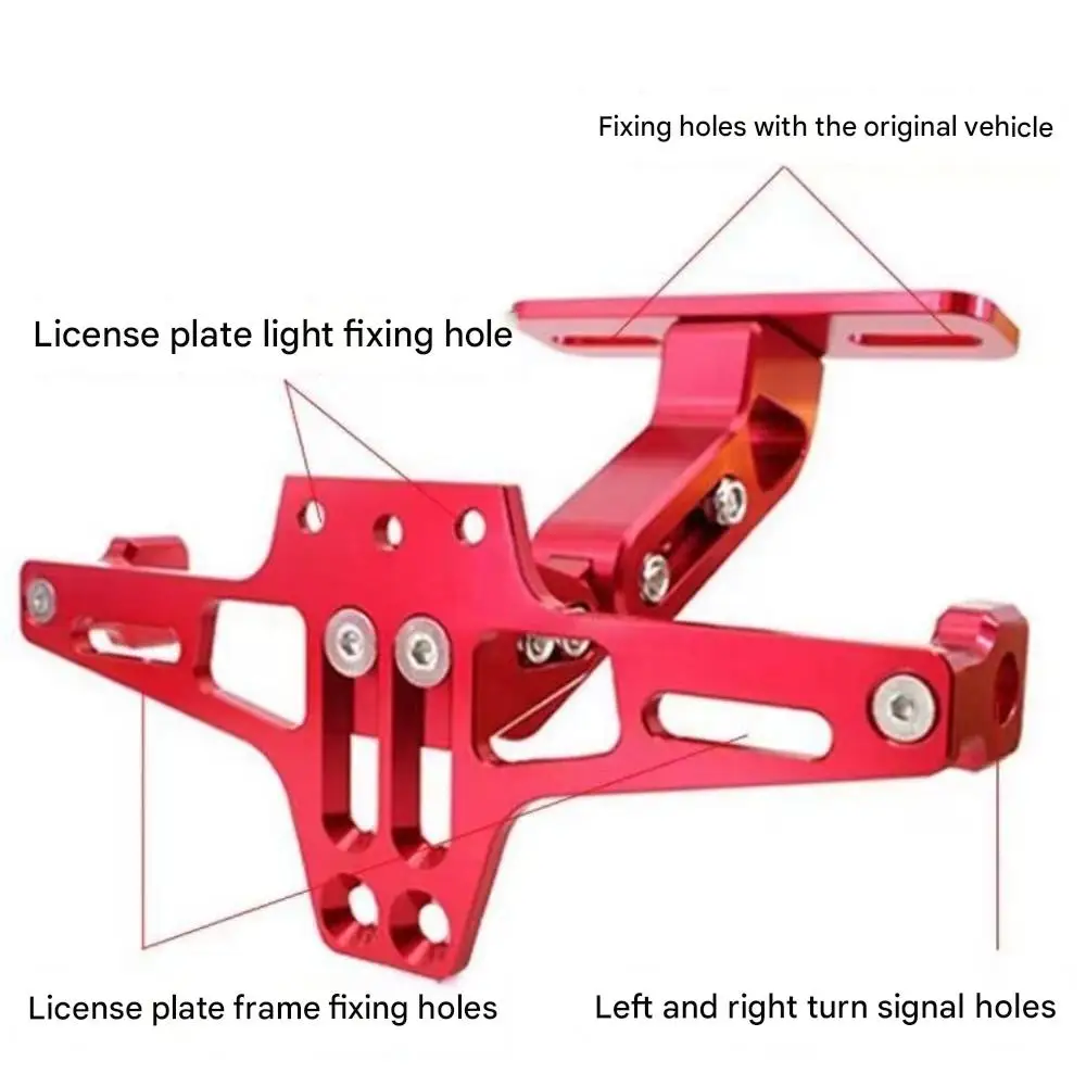 For Loncin Voge RR660S Racing Short Tail License Plate Holder Thickened Stainless Steel No-drill Install Bracket Moto Track