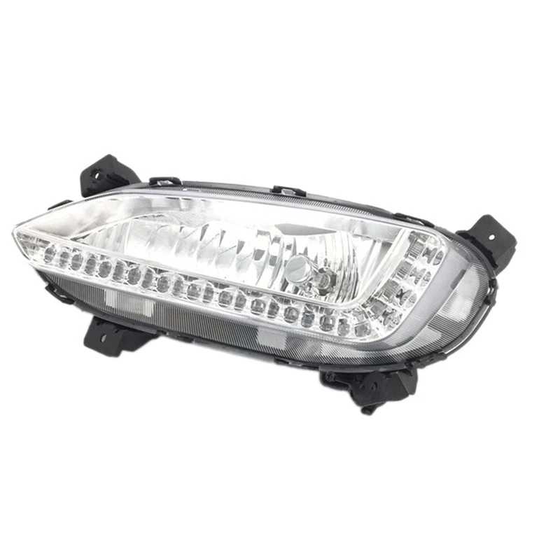 ●Car Left LED DRL Fog Light for IX45 2013-2017 Auto Driving Lamp Daytime Running Light Bumper Lamp