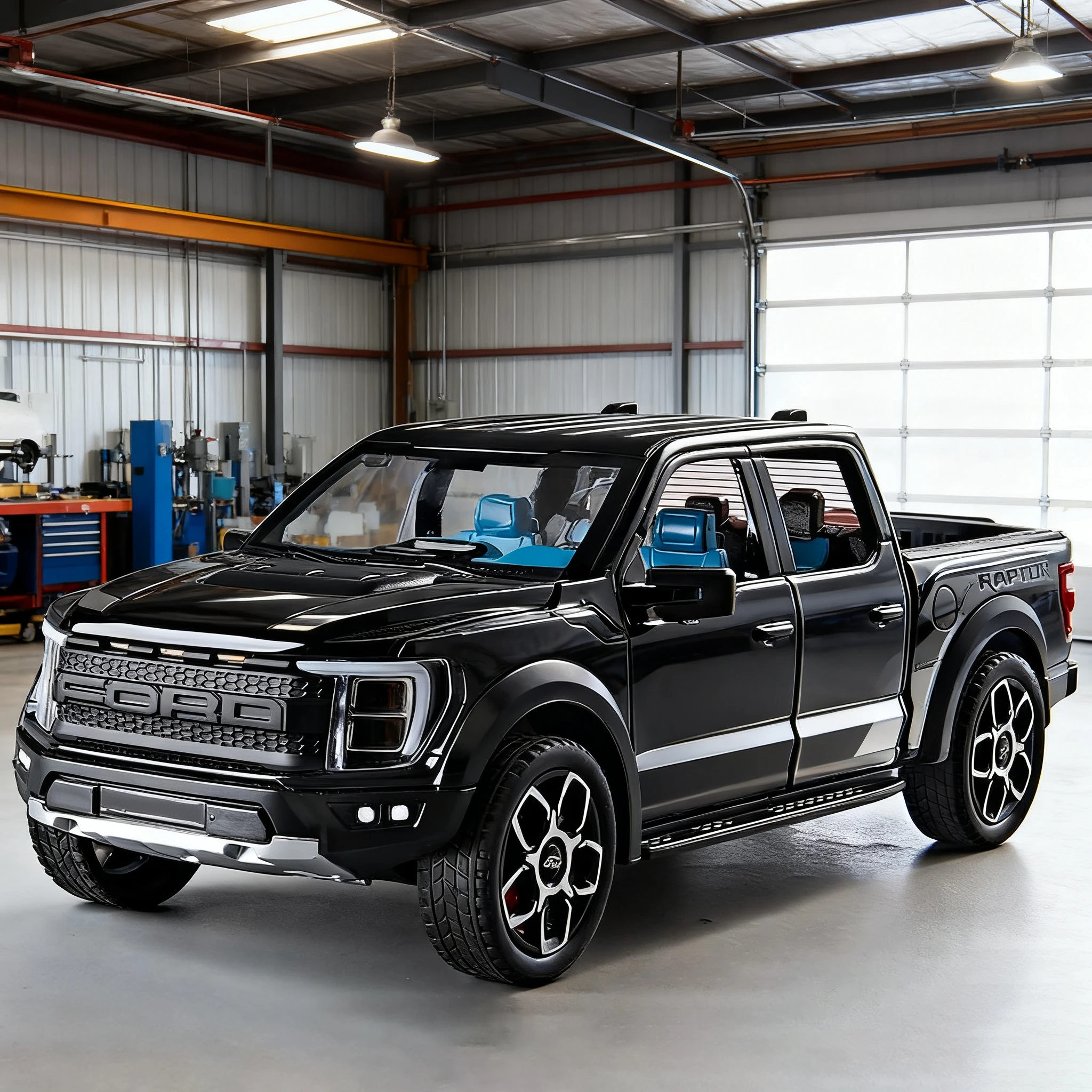 

1:20 Ford F150 Raptor Picku грузовик модель автомобиля из сплава звук и свет отступить детские игрушки коллекционные предметы подарок на день рождения