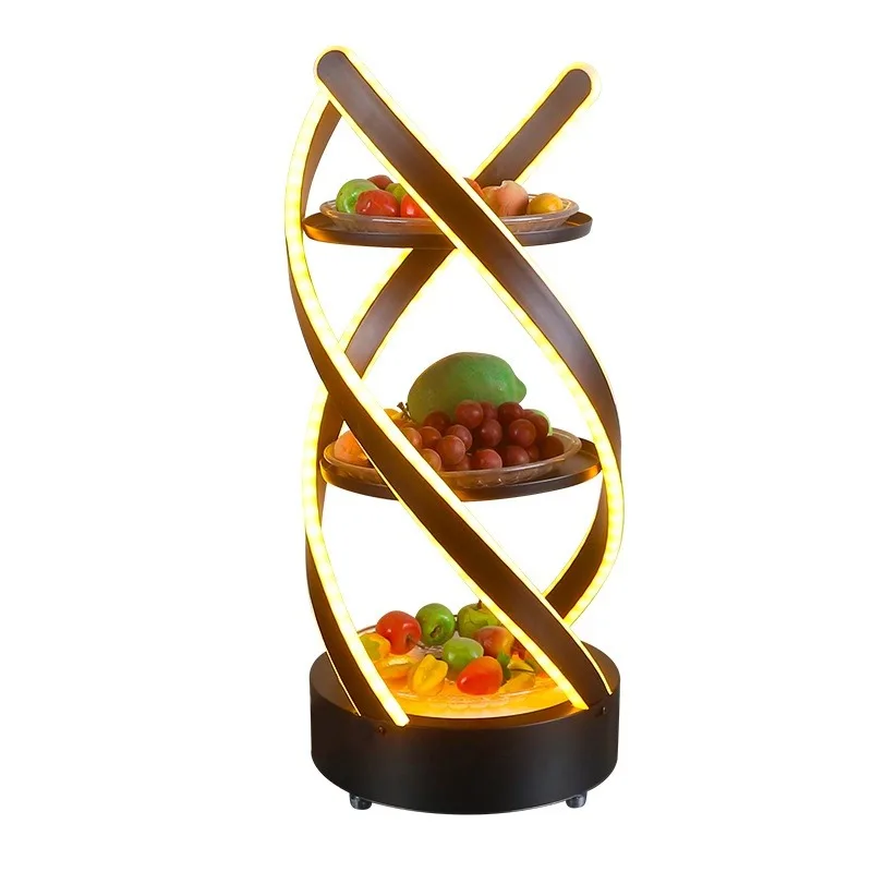 

Modern creative three-layer light-emitting tube fruit plate, fruit plate with light-emitting strip