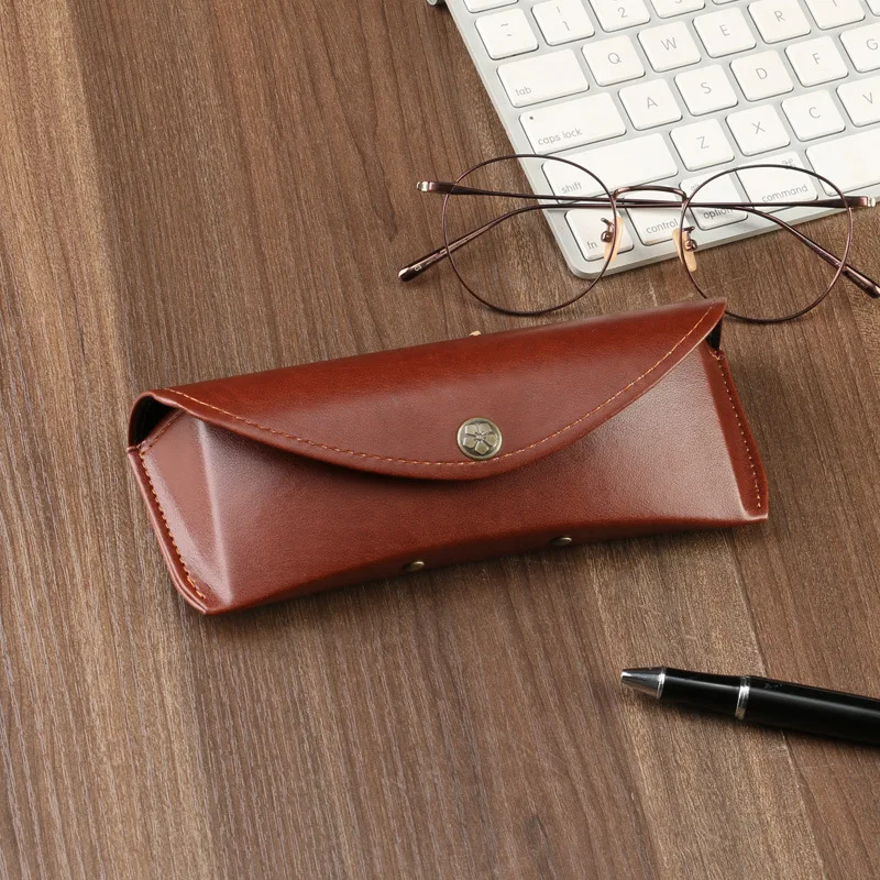 Cubojue PU Leather Brown Glasses Cases Fashion Sunglasses Eyewear Boxes