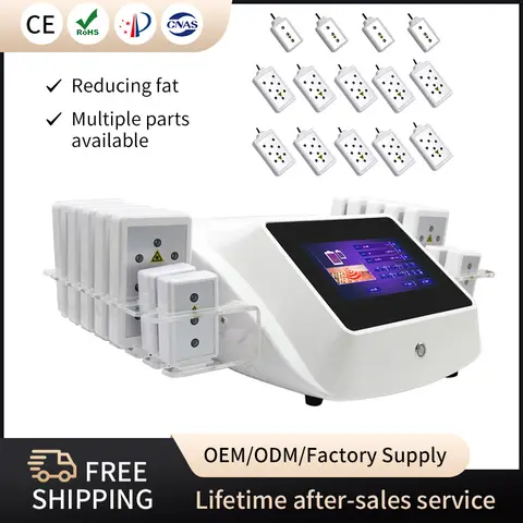 Professiona Lipo Laser 14 Pads Body Weight Loss Shaping Slimming Fat Machine Fat Burning  Body Anti Cellulite Beauty Equipment