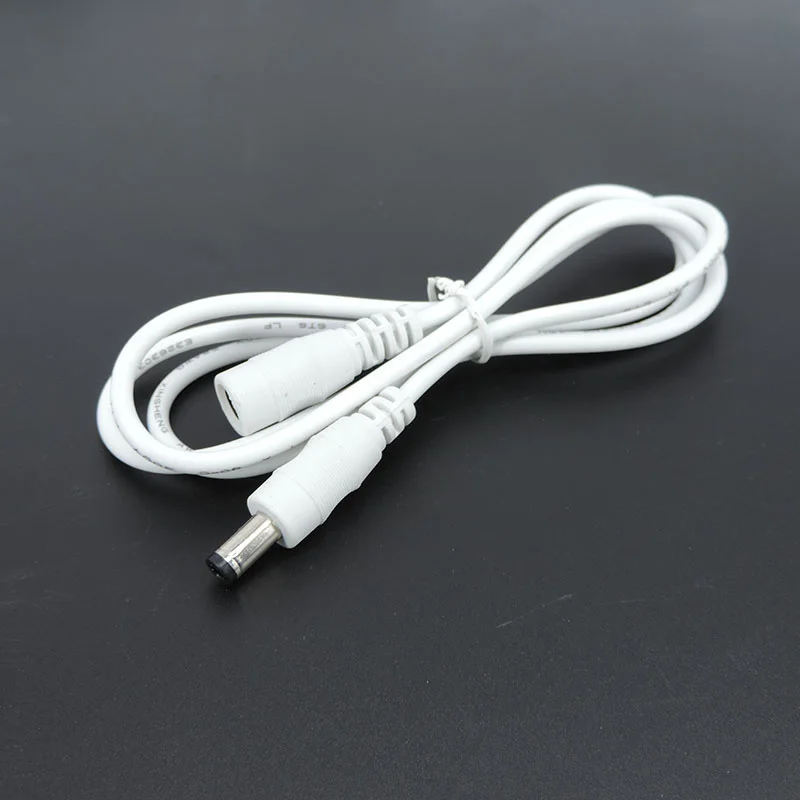 DC Power supply Cable Extension Cord Adapter Female to Male connector Plug 12V 5.5mmx2.1mm Cords For Strip Light CCTV Camera Q1