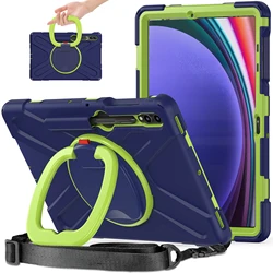 360 Rotation Hand Ring Tablet Cover For Samsung Galaxy Tab S9 FE S8 S9 S7 Plus 12.4 inch Stand Case S7FE S9 FE+ 12.4