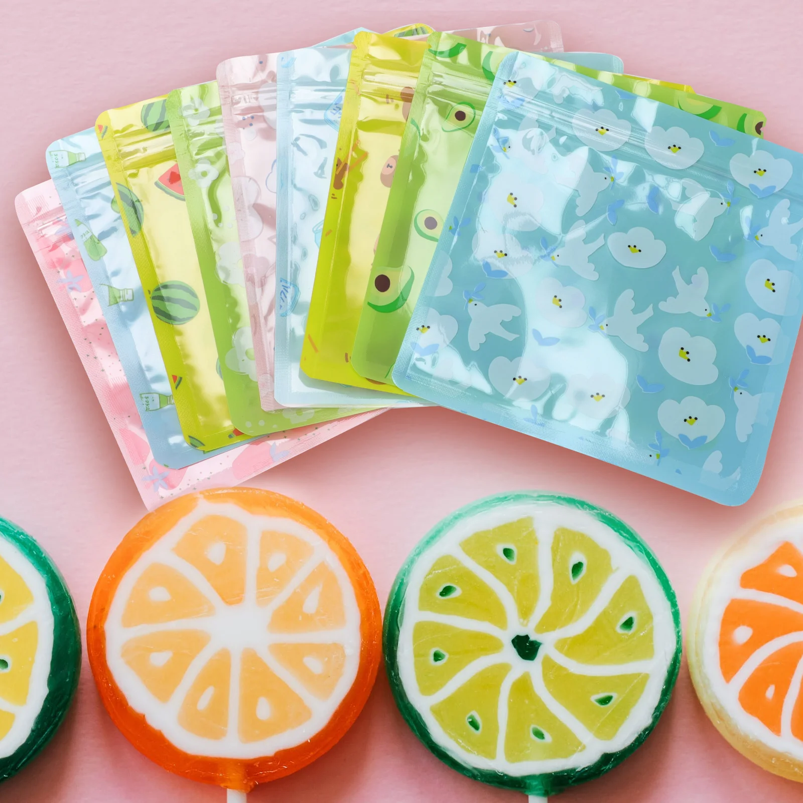 

10 Pcs Cartoon Sealed Bags Candy Storage Dessert Self Adhesive Food Snacks Self-adhesive Plastic Package