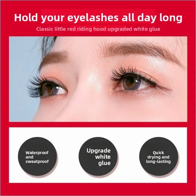 Wimperlijm voor tweeërlei gebruik Zachte formule Klassieke rode dop Professionele make-up