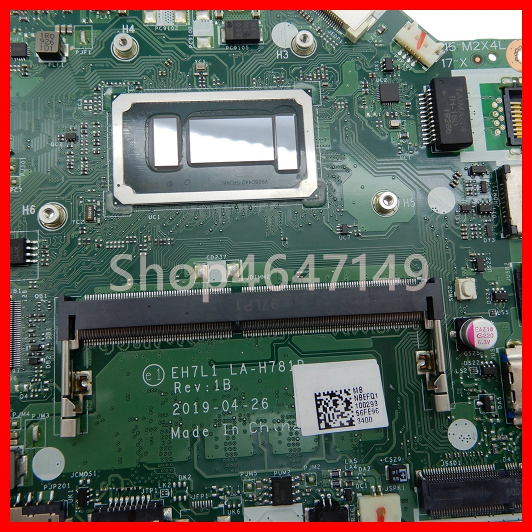 LA-H781P Laptop Motherboard For Acer Aspire 3 A317-51K Notebook Mainboard with i3 i5-6th 7th Gen CPU 4GB-RAM V2G GPU 100% Tested
