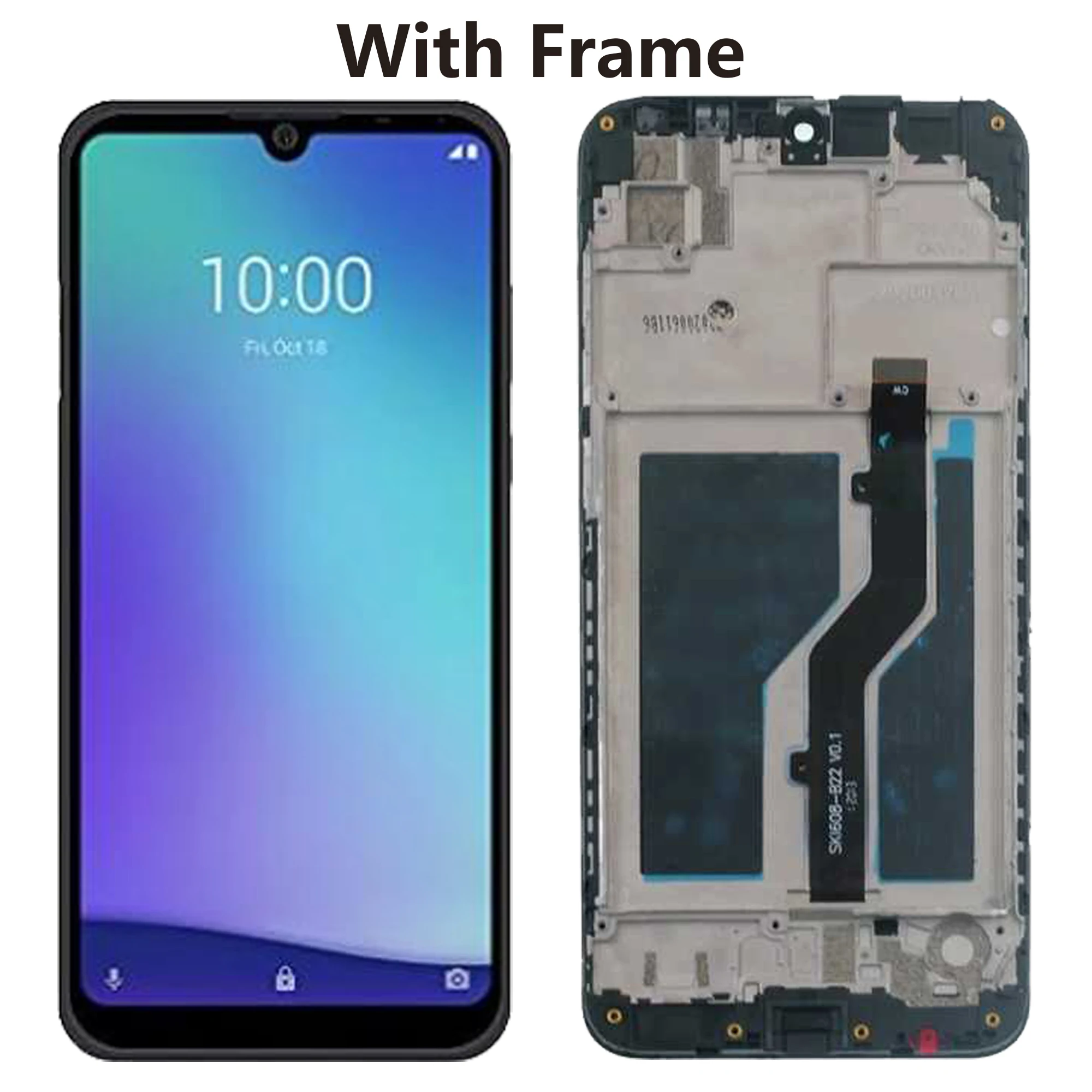 Original para ZTE Blade A5 2020 completo con marco piezas de reparación de pantalla táctil digitalizador montaje pantalla LCD de repuesto