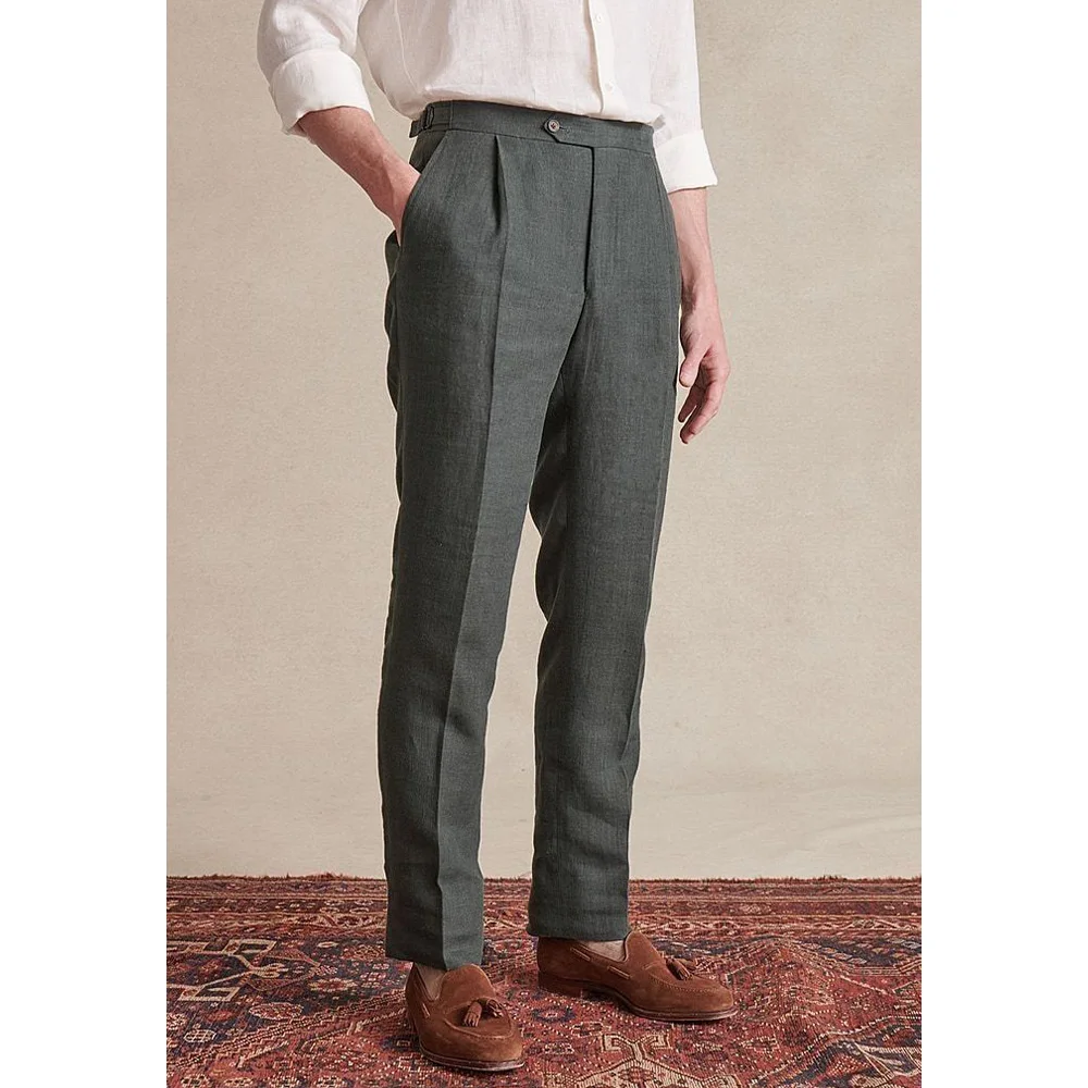 

Мужские плиссированные классические брюки, прямые облегающие простые брюки, классическая деловая официальная офисная рабочая одежда, мужские брюки