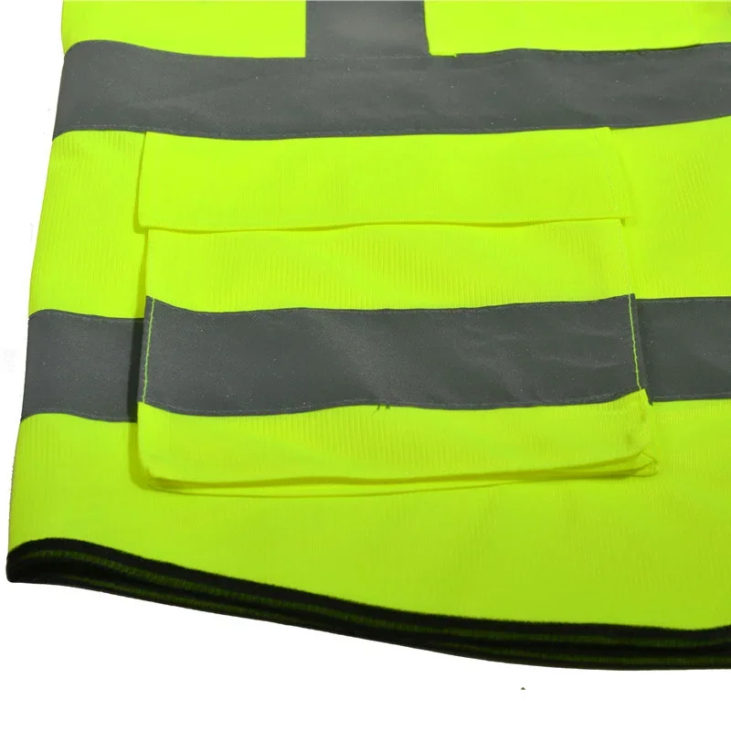 Reflective Safety Vest Bright Color Multi-pocket Traffic Vest Railway Coal Miners Uniform Breathable Reflective Vest