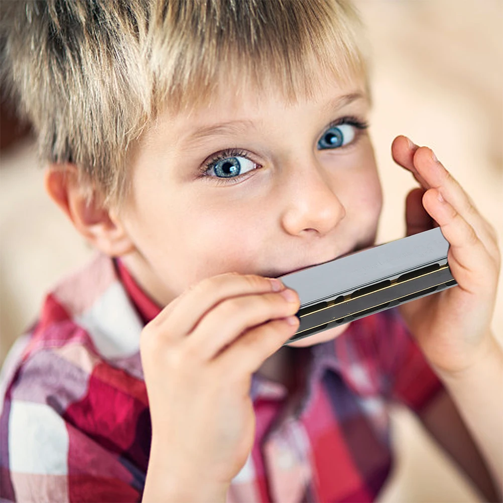 

Toy C Harmonica Men and Women Kids Musical Instruments Chrome Plated Copper Beginner for