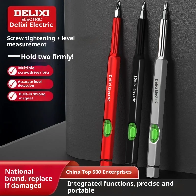 

Delixi Electric 7-in-1 multifunctional tool, equipped with a level gauge, magnetic suction cross shaped screwdriver combination