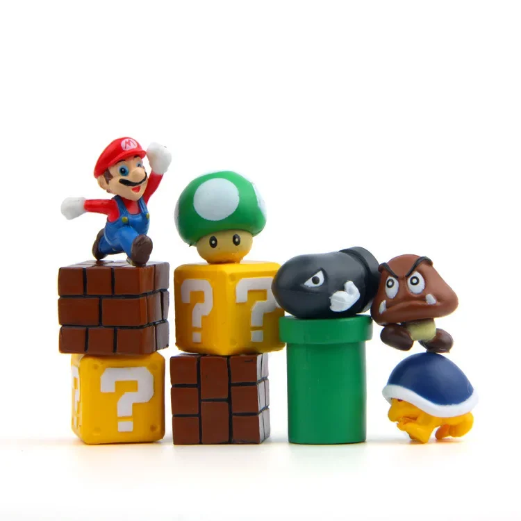 Super Mario Stereo Refrigerator Sticker Toy Creative Home Decoration Stickers Kids Animation Mario Figure Refrigerator Sticker