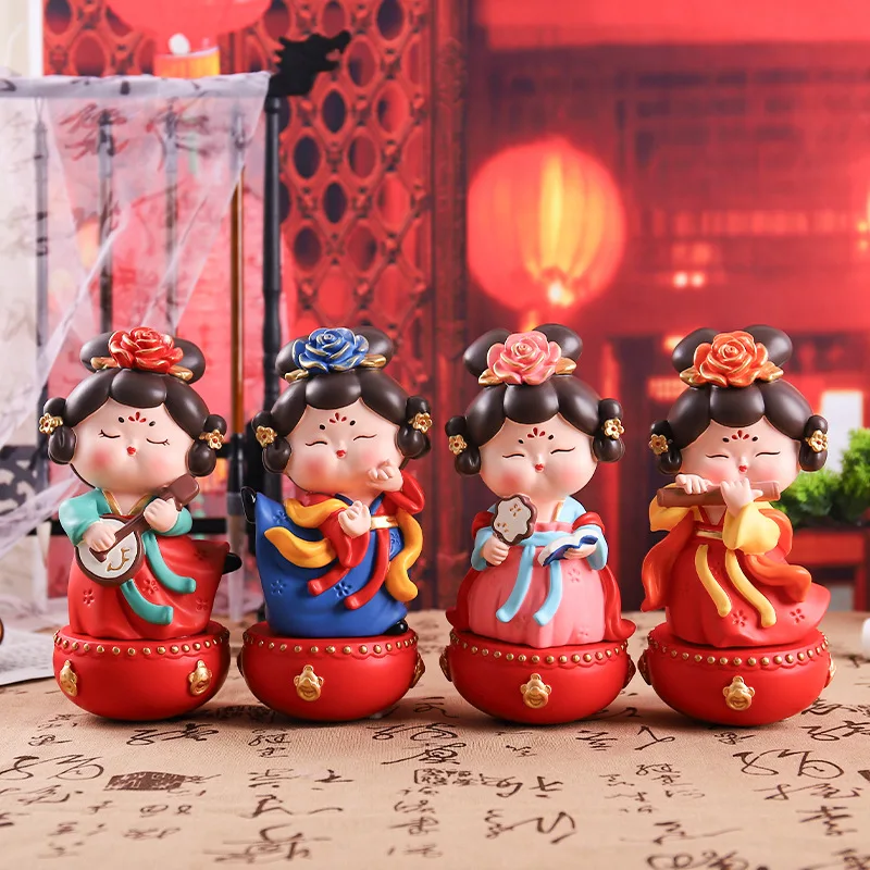 

Ancient Japanese and Korean geishas, bumpkins, young ladies, ornaments, family ornaments, holiday gifts, dolls