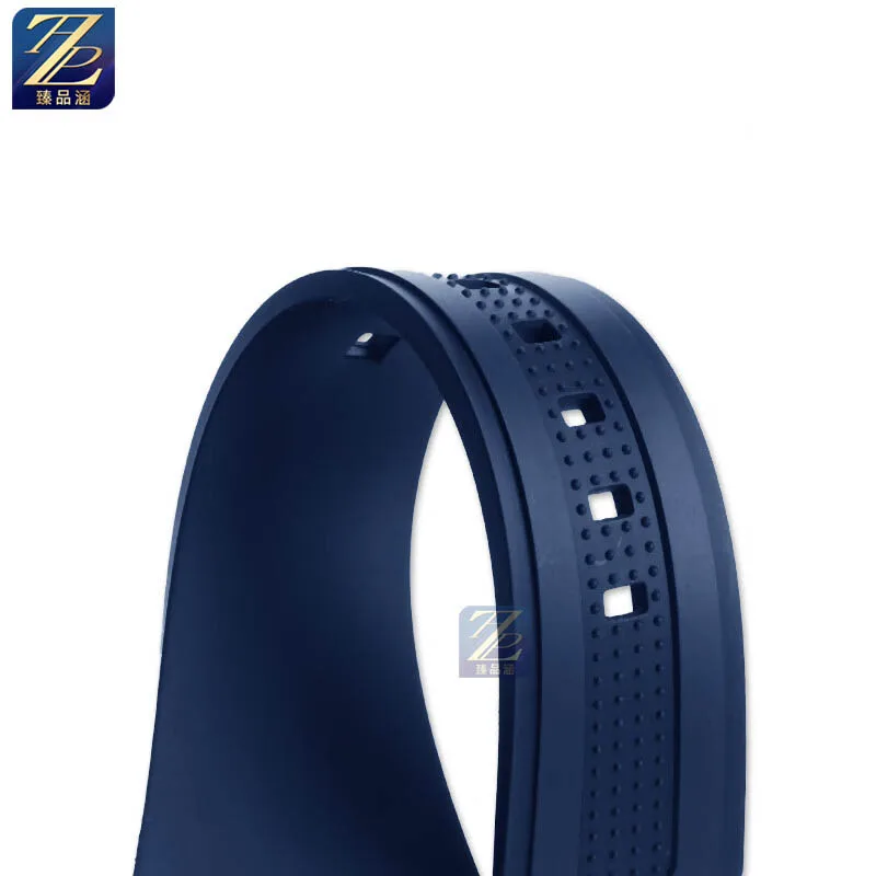 ل Zenith DEFY SKYLINE Skyline Series 03.9300 الإفراج السريع فلوروروبر حزام (استيك) ساعة مقاوم للماء فراشة مشبك حزام سوار