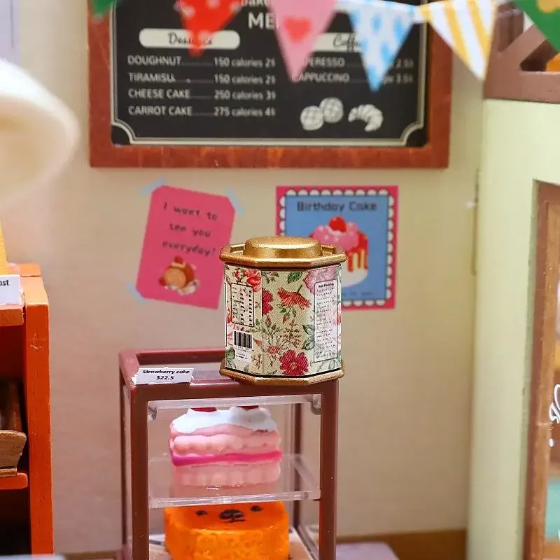 1 قطعة اكسسوارات أثاث بيت الدمية 1:12 بيت الدمية علبة القهوة علبة الشاي نموذج محاكاة العنصر زخرفة ألعاب مصغرة #6