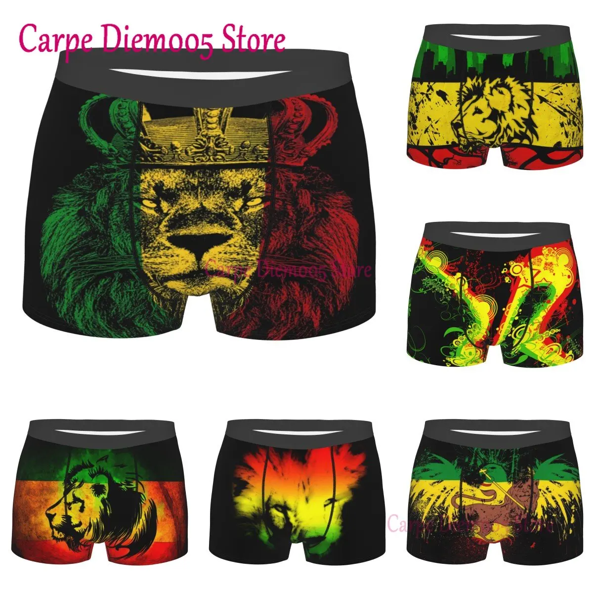 Jamaica flag Underwear Rasta Boxer Briefs Soft Shorts Panties Underpants