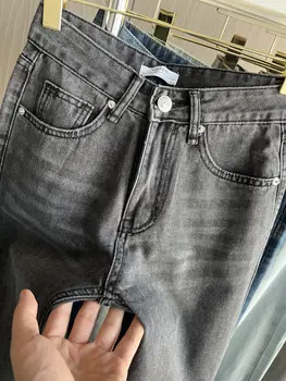 Z1975 直筒高腰長牛仔褲 2025 ETJ 秋冬新款水洗 Y2K 經典女式牛仔褲 10 最佳銷售 直筒牛仔褲 - №3